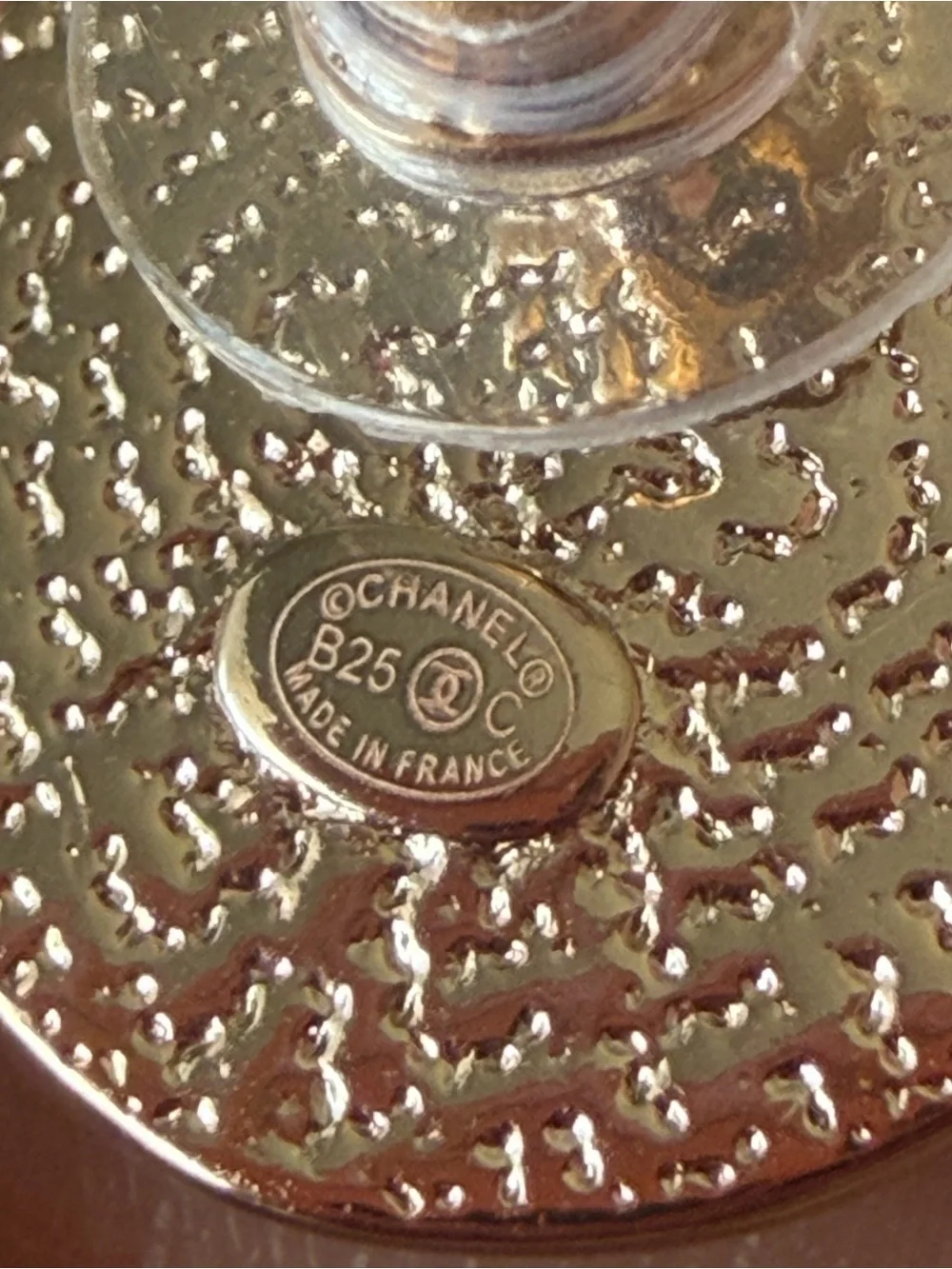 CHANEL Gold Round Interlocking CC Button Earrings